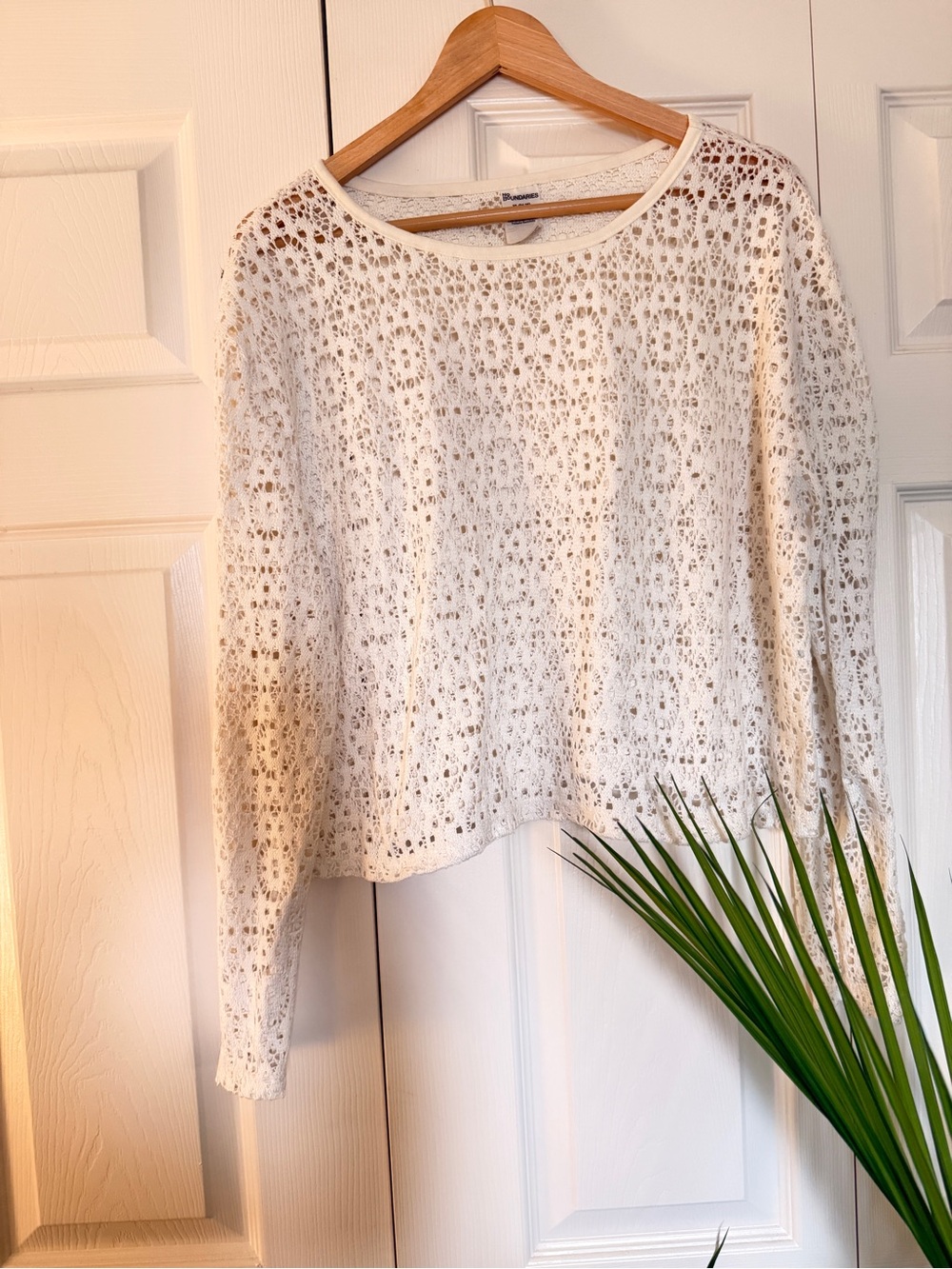 Crochet Knit White Women’s Swim Cover Up